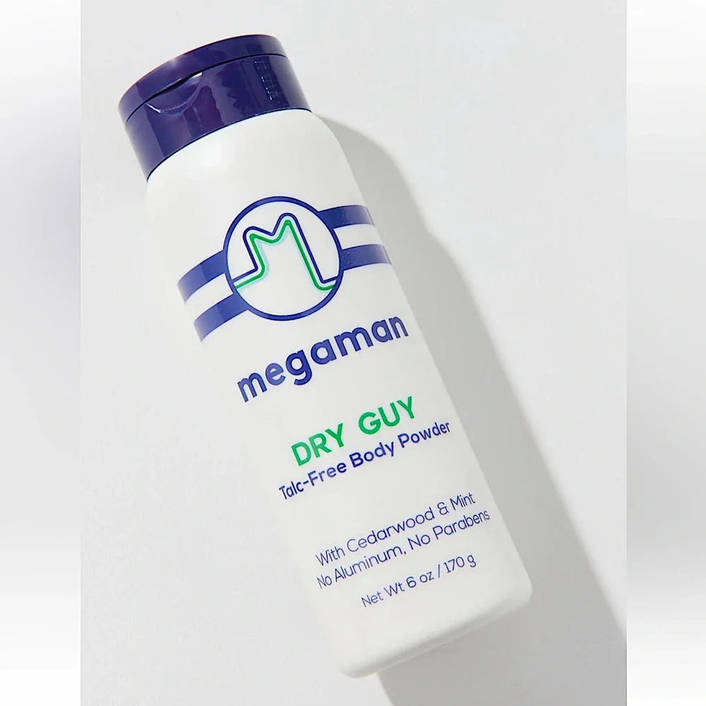 NWT Megaman Dry Guy Talc-Free Body Powder for Men